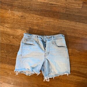 Madewell Light Blue High Rise Denim Cut-off shorts